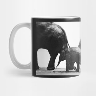 Baby Elephant and Parents Mug